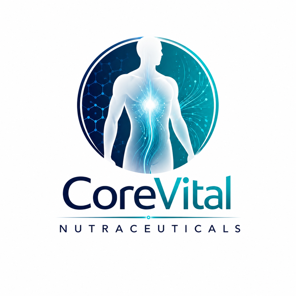 CoreVital Nutraceuticals — original silhouette logo